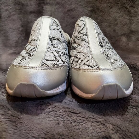 Easy Spirit Traveltime Mule Slip On Clog Mule Silver/Snakeskin Women's 9.5W - Picture 4 of 12